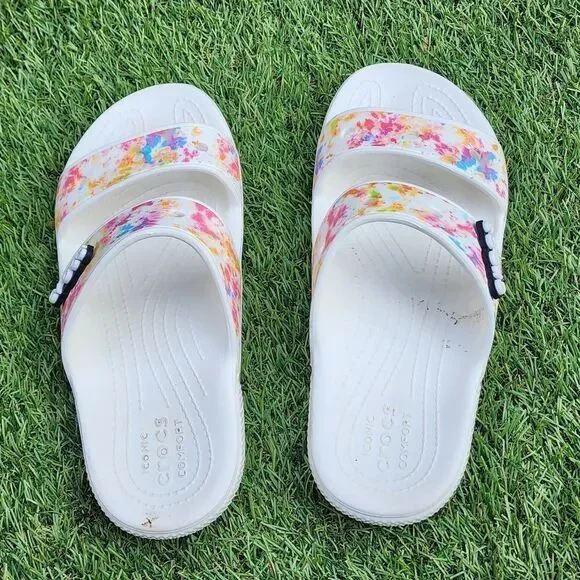 CROCS CLASSIC Tie Dye - Women's Sandals - SIZE 9 - Picture 4 of 7